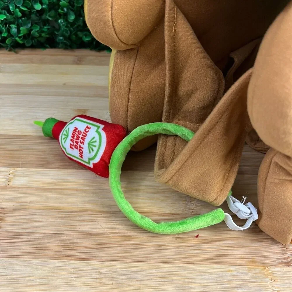 Bootique Pet Costume - Toast of the Town With Hot Sauce Head Sz Large 17-19 in